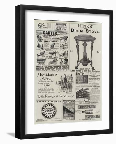 Page of Advertisements-null-Framed Giclee Print