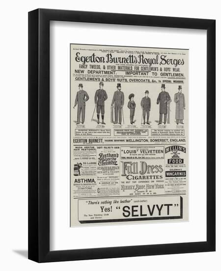 Page of Advertisements-null-Framed Giclee Print