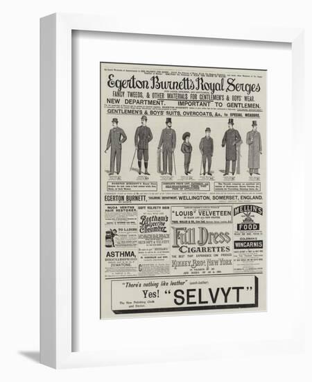 Page of Advertisements-null-Framed Giclee Print