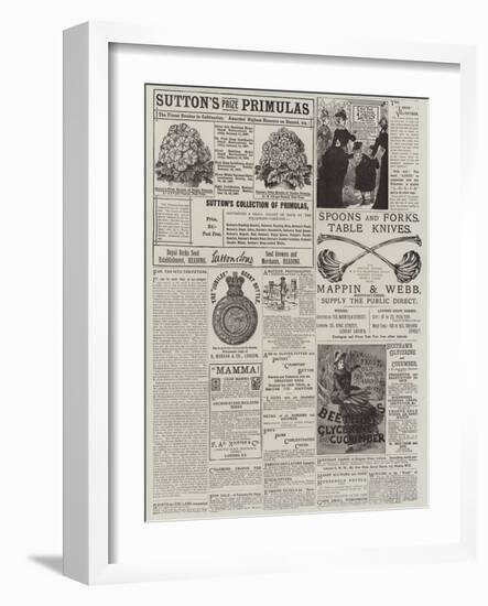 Page of Advertisements-null-Framed Giclee Print