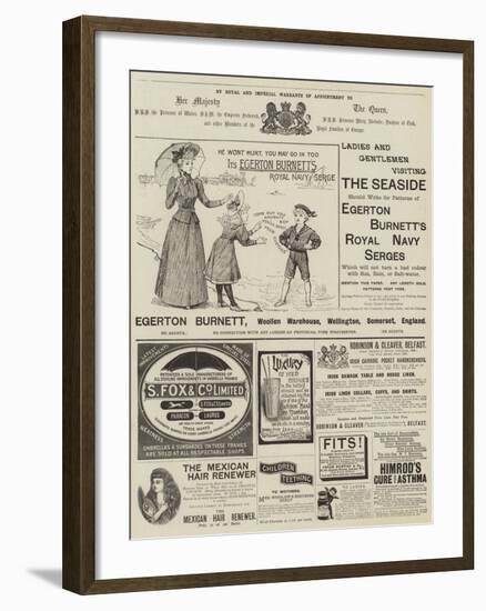 Page of Advertisements-null-Framed Giclee Print