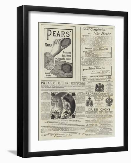 Page of Advertisements-null-Framed Giclee Print