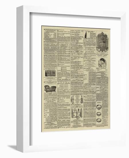 Page of Advertisements-null-Framed Giclee Print