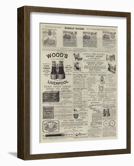 Page of Advertisements-null-Framed Giclee Print