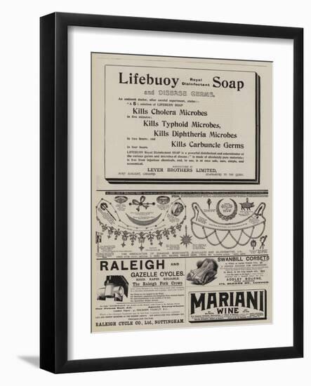 Page of Advertisements-null-Framed Giclee Print