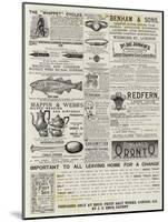 Page of Advertisements-null-Mounted Giclee Print