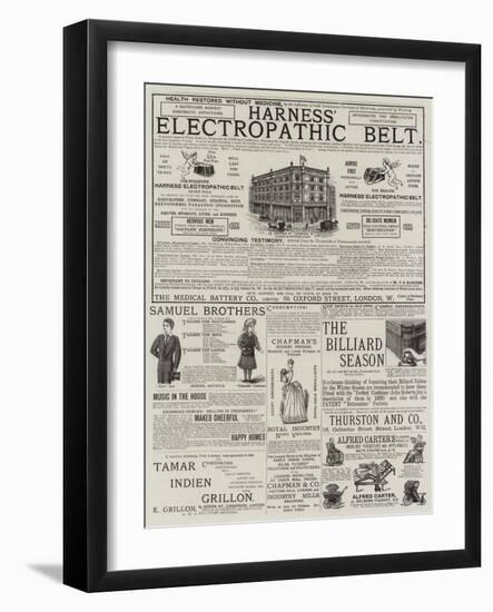 Page of Advertisements-null-Framed Giclee Print