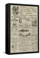 Page of Advertisements-null-Framed Stretched Canvas