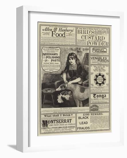 Page of Advertisements-null-Framed Giclee Print