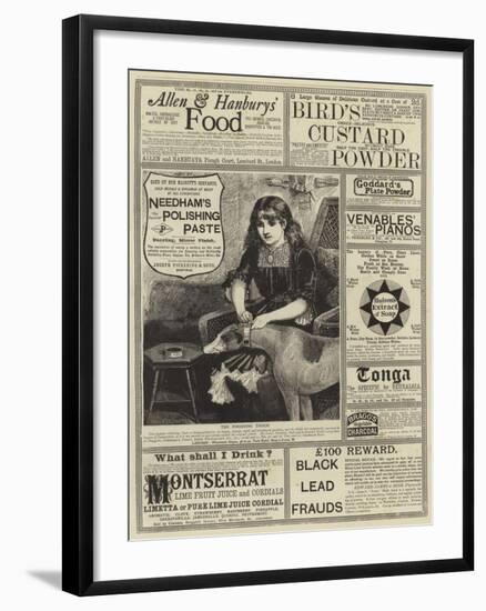 Page of Advertisements-null-Framed Giclee Print