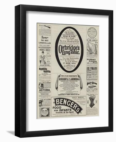 Page of Advertisements-null-Framed Giclee Print