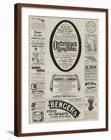 Page of Advertisements-null-Framed Giclee Print