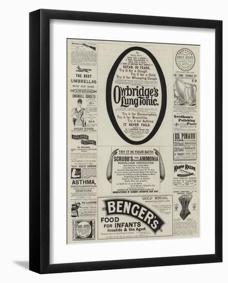 Page of Advertisements-null-Framed Giclee Print