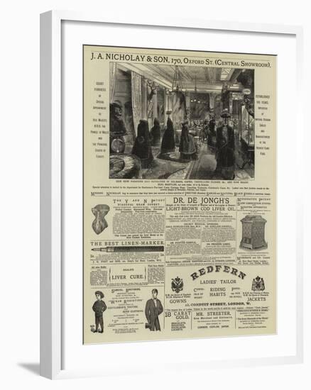 Page of Advertisements-null-Framed Giclee Print