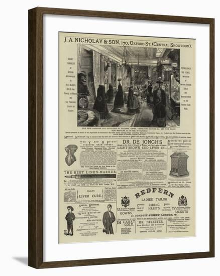 Page of Advertisements-null-Framed Giclee Print