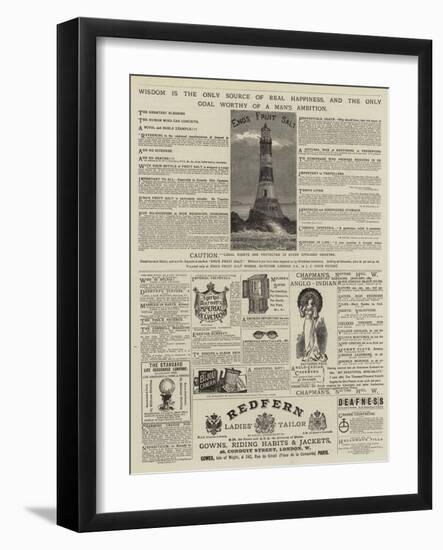 Page of Advertisements-null-Framed Giclee Print