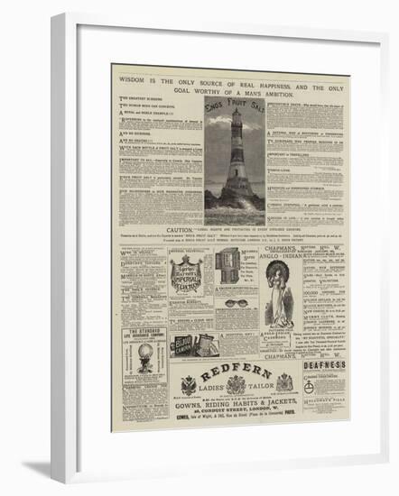 Page of Advertisements-null-Framed Giclee Print