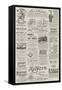 Page of Advertisements-null-Framed Stretched Canvas