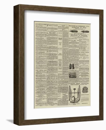 Page of Advertisements-null-Framed Giclee Print