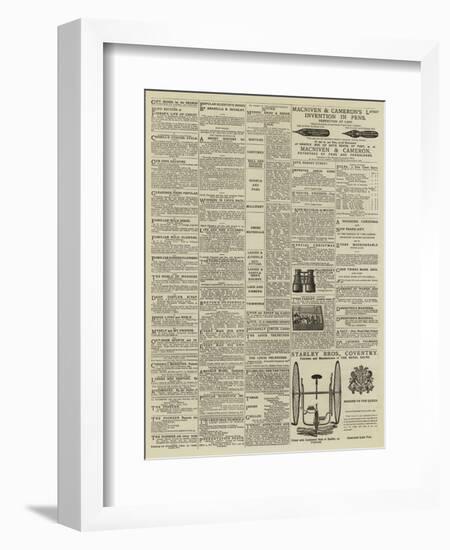 Page of Advertisements-null-Framed Giclee Print