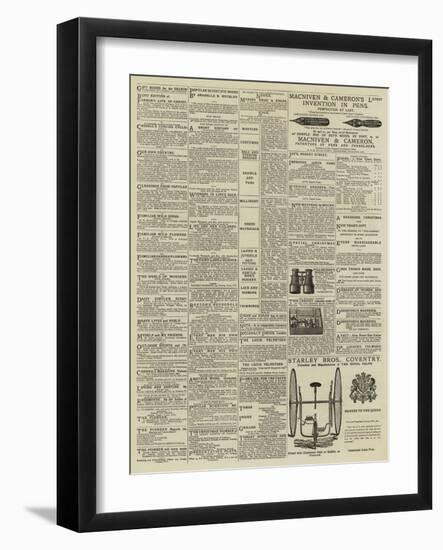 Page of Advertisements-null-Framed Giclee Print