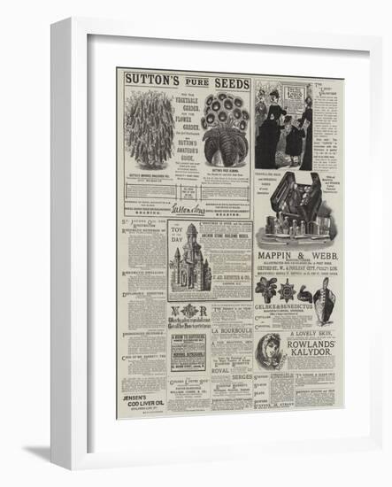 Page of Advertisements-null-Framed Giclee Print