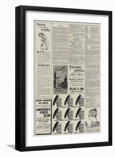 Page of Advertisements-null-Framed Giclee Print