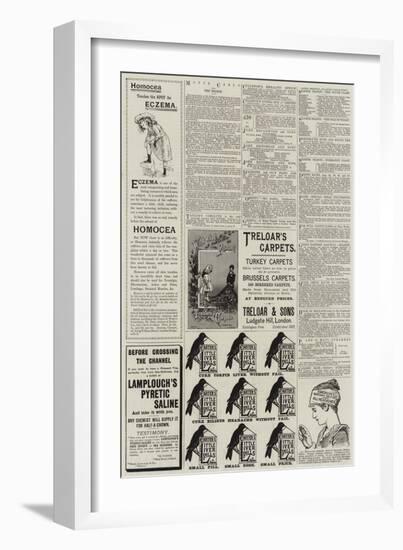 Page of Advertisements-null-Framed Giclee Print