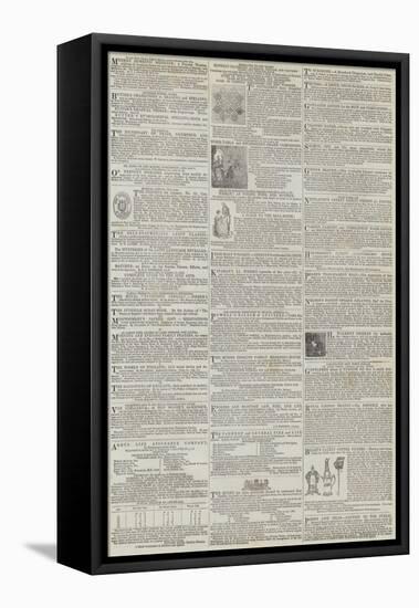 Page of Advertisements-null-Framed Stretched Canvas