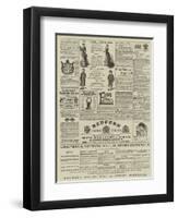 Page of Advertisements-null-Framed Giclee Print