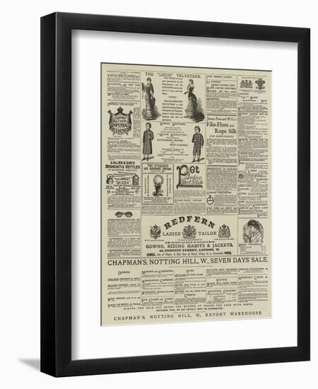 Page of Advertisements-null-Framed Giclee Print