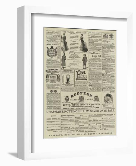 Page of Advertisements-null-Framed Giclee Print