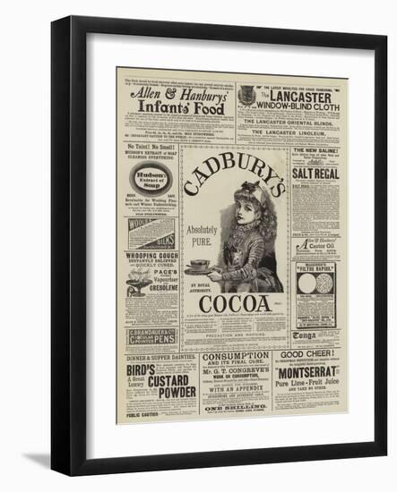 Page of Advertisements-null-Framed Giclee Print