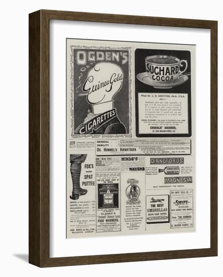 Page of Advertisements-null-Framed Giclee Print