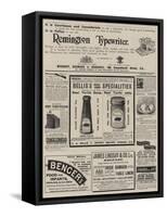 Page of Advertisements-null-Framed Stretched Canvas