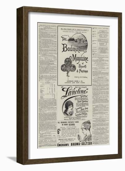 Page of Advertisements-null-Framed Giclee Print