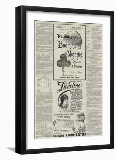 Page of Advertisements-null-Framed Giclee Print