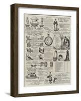 Page of Advertisements-null-Framed Giclee Print