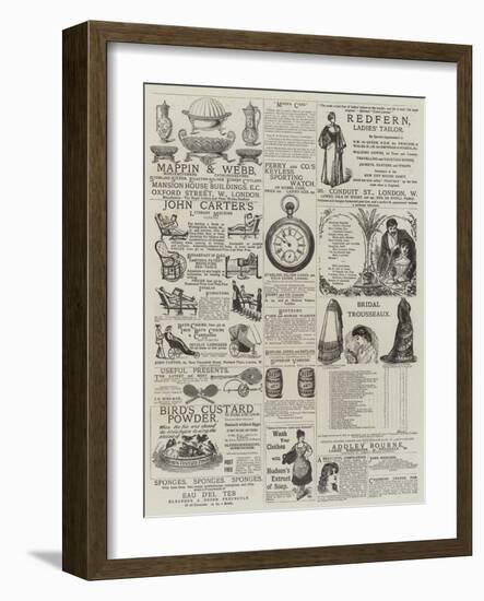 Page of Advertisements-null-Framed Giclee Print