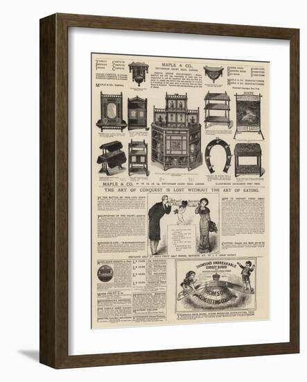 Page of Advertisements-null-Framed Giclee Print