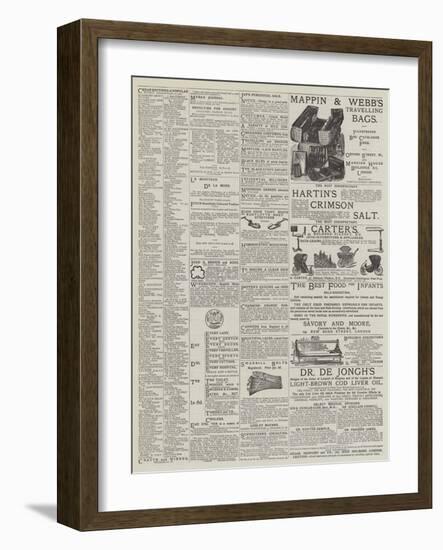 Page of Advertisements-null-Framed Giclee Print