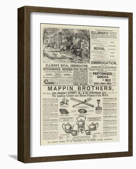 Page of Advertisements-null-Framed Giclee Print