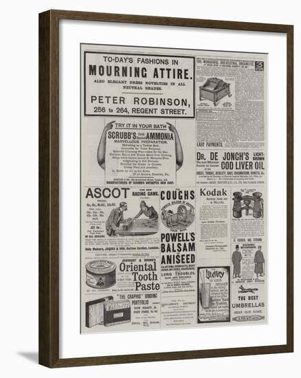 Page of Advertisements-null-Framed Giclee Print