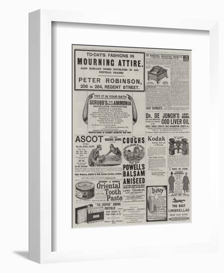 Page of Advertisements-null-Framed Giclee Print