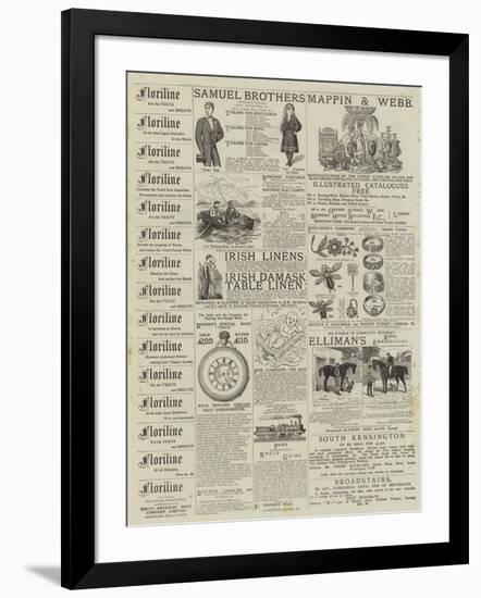 Page of Advertisements-null-Framed Giclee Print