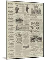 Page of Advertisements-null-Mounted Giclee Print