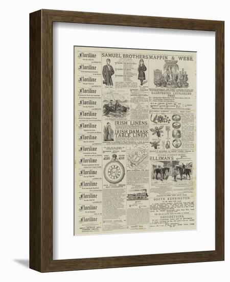 Page of Advertisements-null-Framed Giclee Print