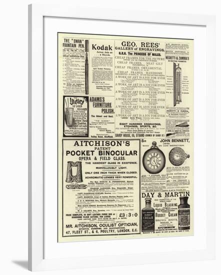 Page of Advertisements-null-Framed Giclee Print