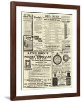 Page of Advertisements-null-Framed Giclee Print