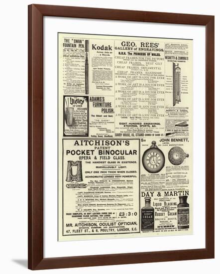 Page of Advertisements-null-Framed Giclee Print